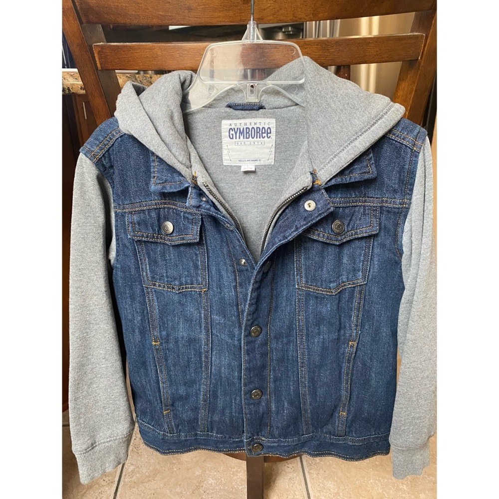 Gymboree boys mixed media jean jacket